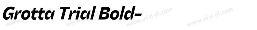 Grotta Trial Bold字体转换
